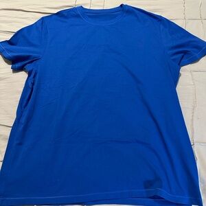 CRZ YOGA Men's Crew Neck T‑Shirt in Bright Blue